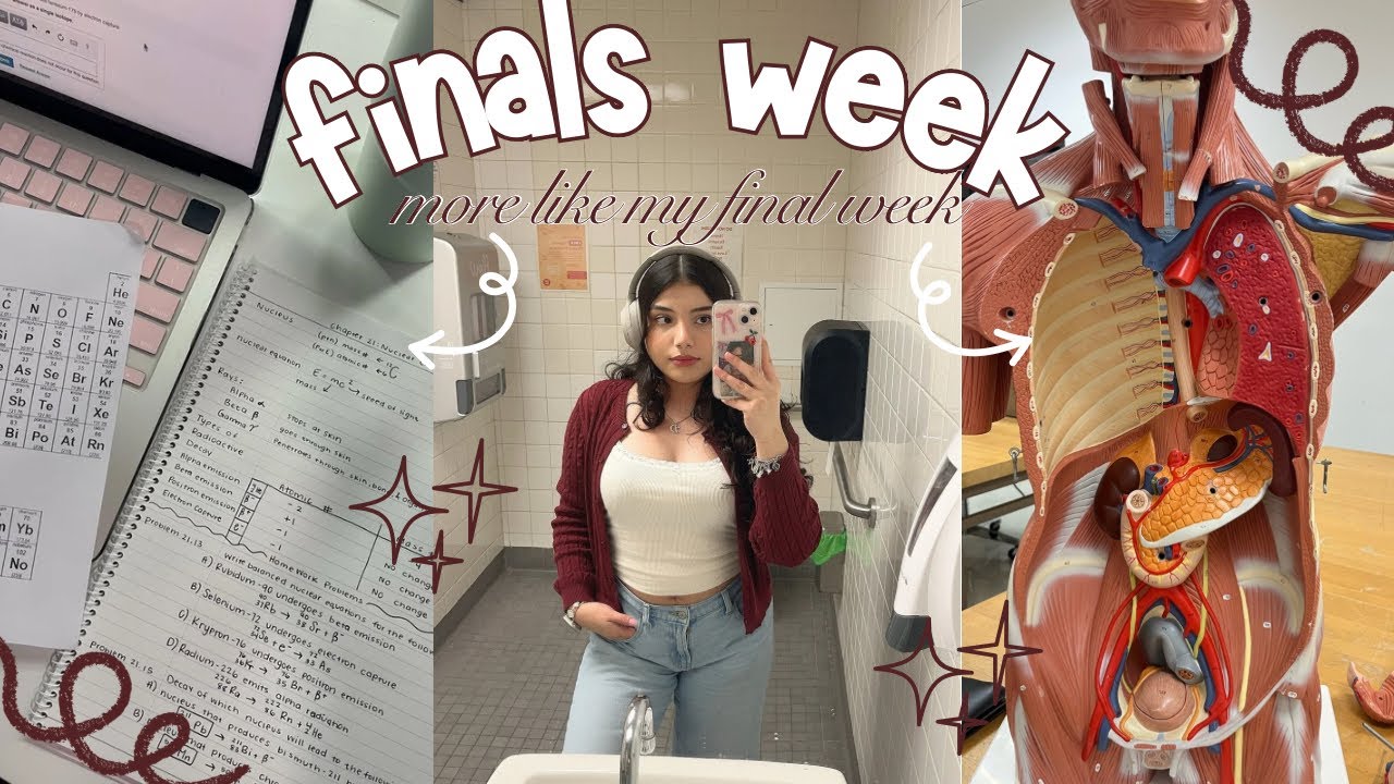 Finals Week Vlog 🎧🍵💻 stu(dying), productive, realistic