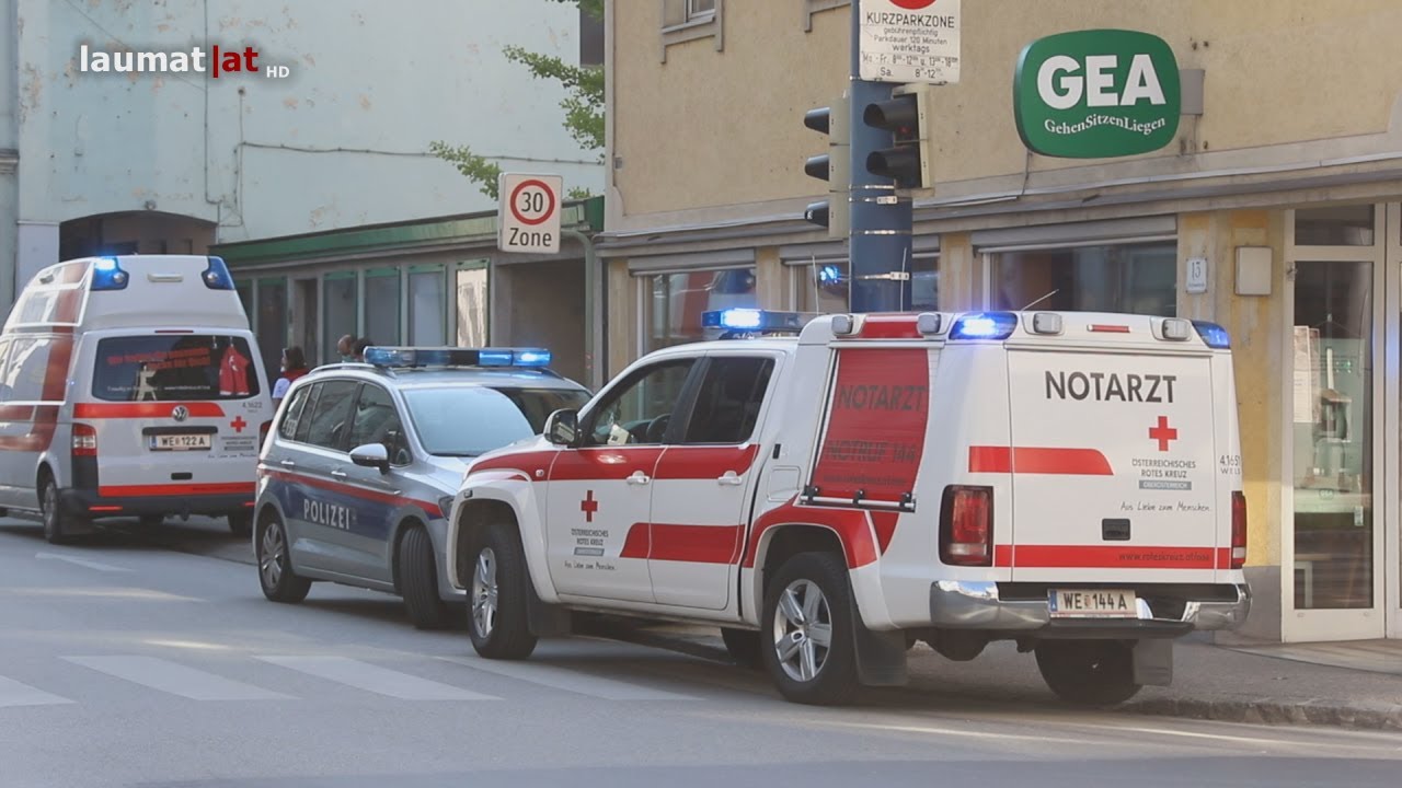 Notarzteinsatz: Verkehrsunfall mit Fußgänger in Wels-Innenstadt