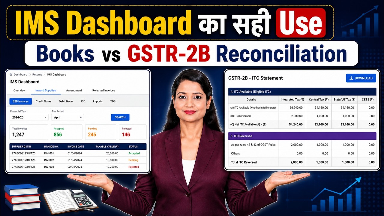 GSTR-2B Reconciliation with IMS Dashboard | GSTR-3B filing का सही तरीका | How to file GST Returns