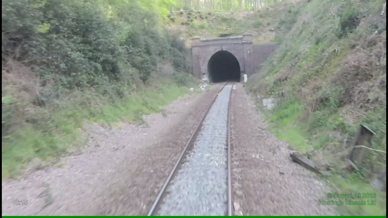 Hurst Green to Uckfield, cab view - Hastings DEMU - 7 May 2016 - 