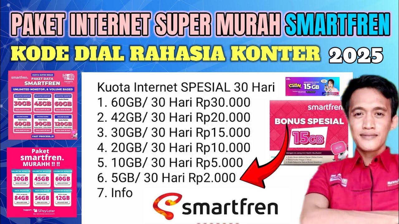 PAKET INTERNET MURAH SMARTFREN 2025 || KODE DIAL SMARTFREN TERBARU
