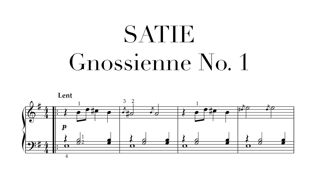 Satie: Gnossienne No. 1 - Easy Arrangement