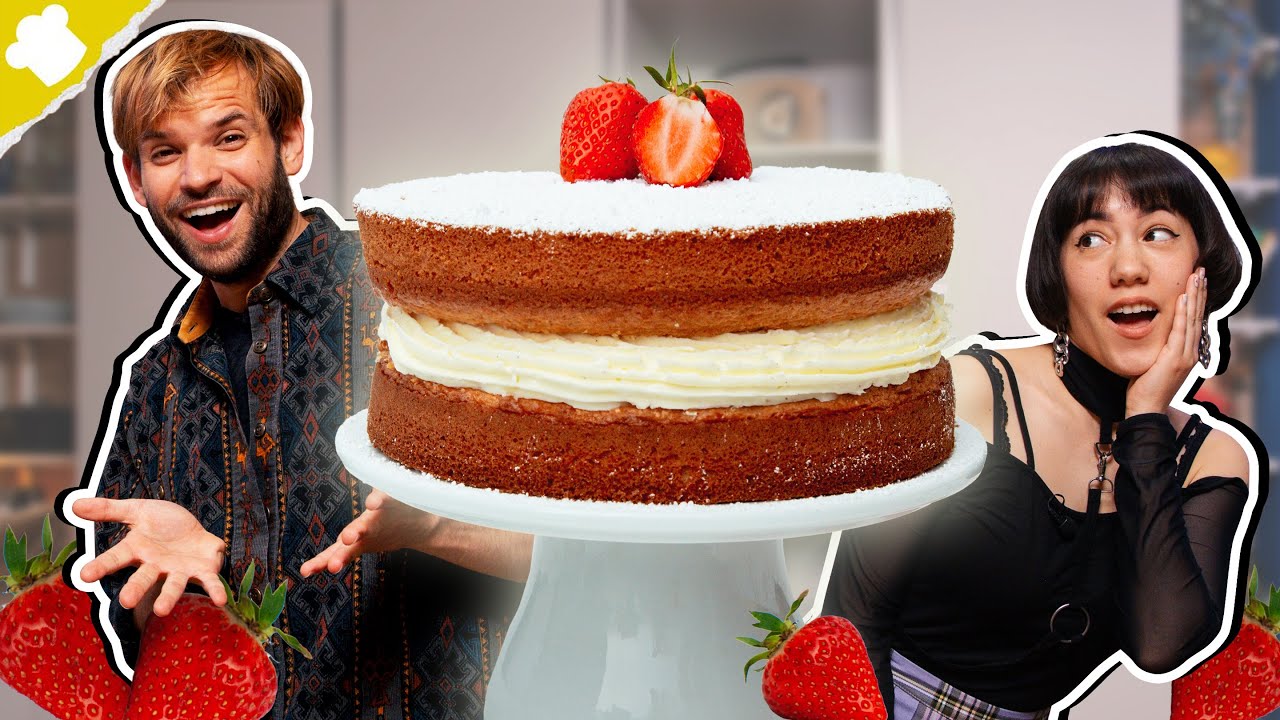 Royaler Genuss: Victoria Sponge Cake mit Erdbeeren 🍰🍓