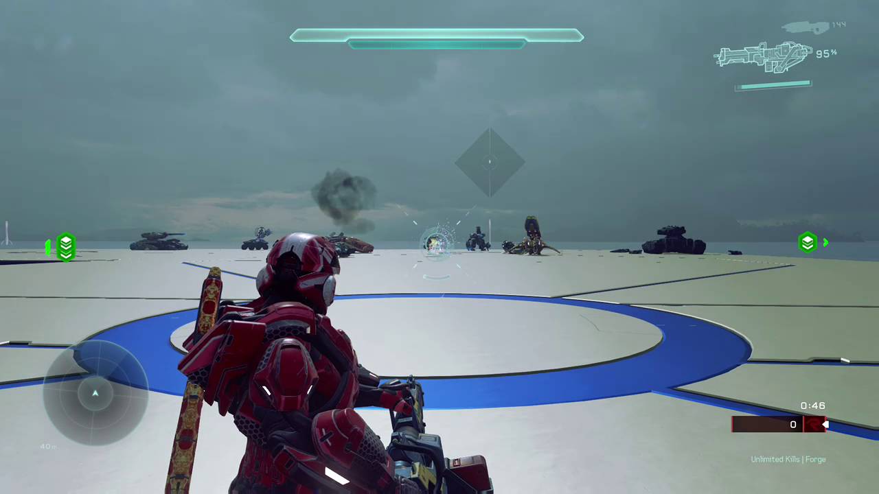 Halo 5 weapon test oni gauss on Georges chain gun!