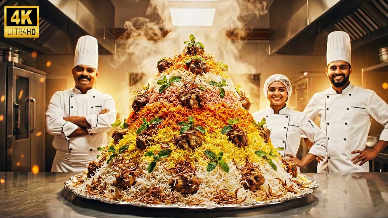How MEGA Biryani is Made in Factory - 5,000 KG Per Day! | Satisfying ASMR Process | Factronez