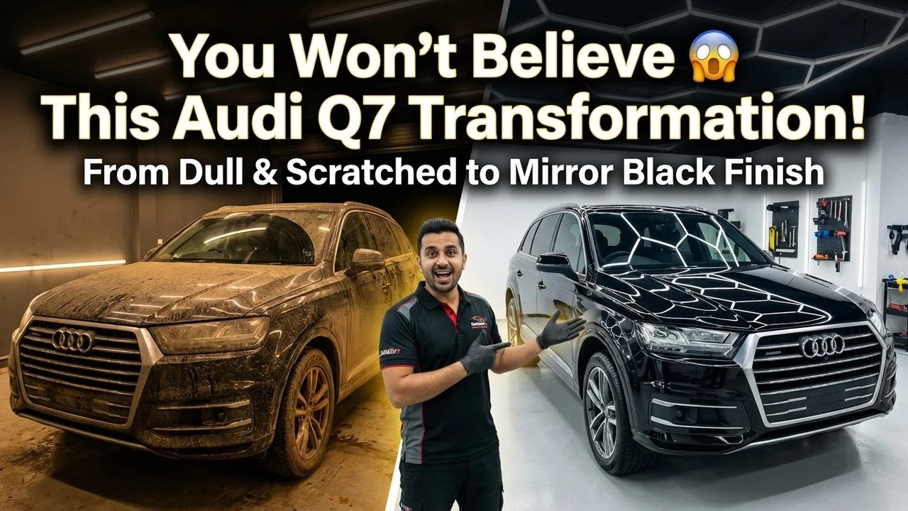 You Won’t Believe This Audi Q7 Transformation! 😱 From Dull & Scratched to Mirror Black Finish