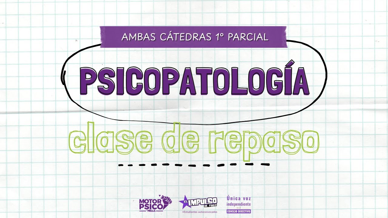 📚 CLASE DE REPASO: PSICOPATOLOG&Iacute;A SCHEJTMAN Y NAPARSTEK (1&deg; PARCIAL) 📚