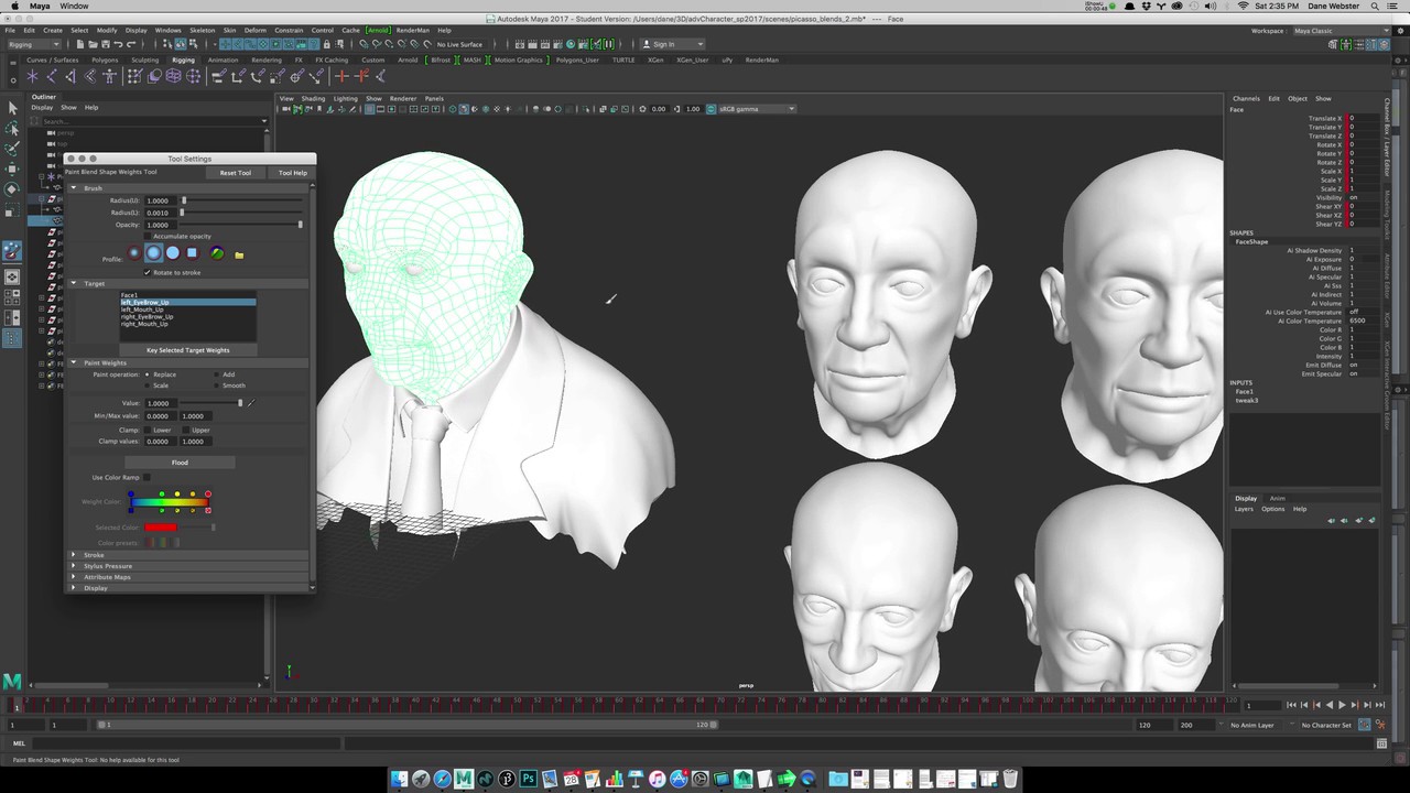 BlendShapes in Maya 2017 - Symmetry Approach