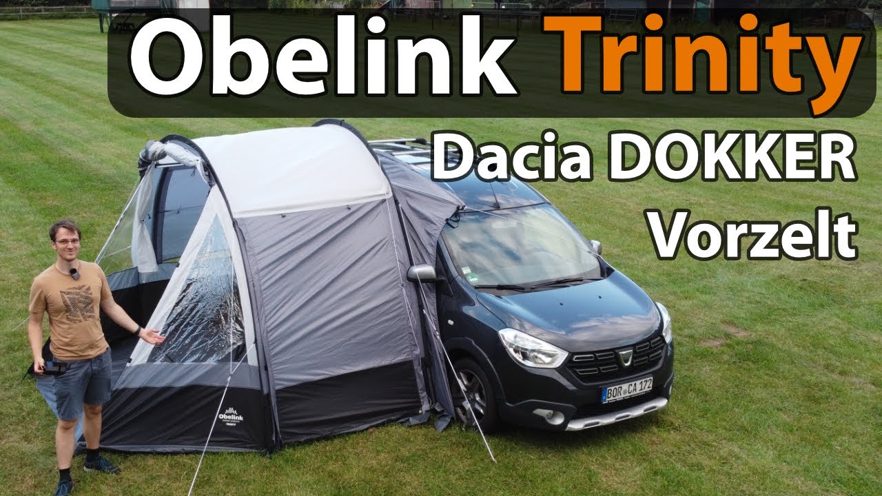 MEIST EMPFOHLENES VORZELT f&uuml;r Dacia DOKKER ⛺️ OBELINK TRINITY Review als Heckzelt und Seitenzelt