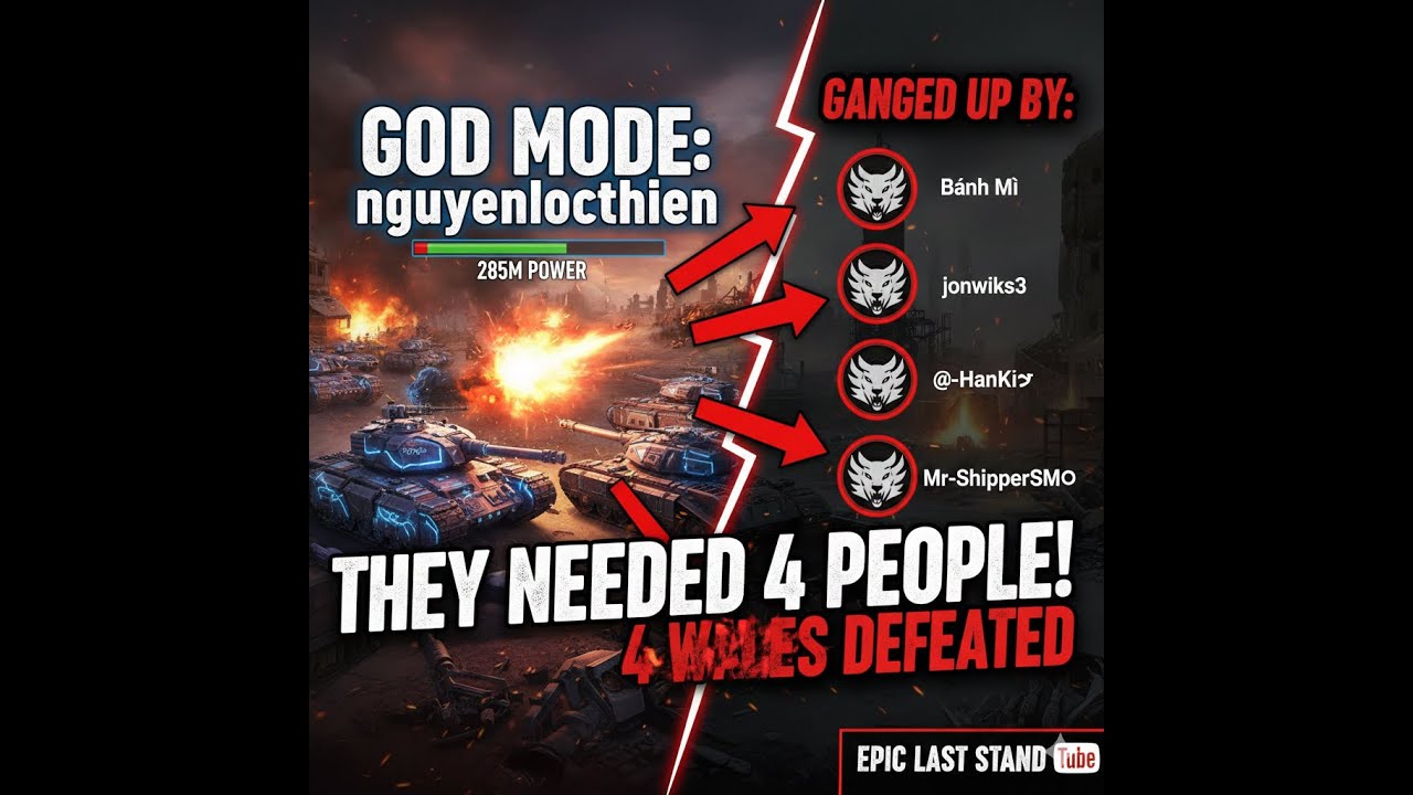 ⚔️ THE LAST STAND: [MaSS]nguyenlocthien (285M) vs 4 [ALFA] ELITE PLAYERS! | Warpath Epic 1vs4