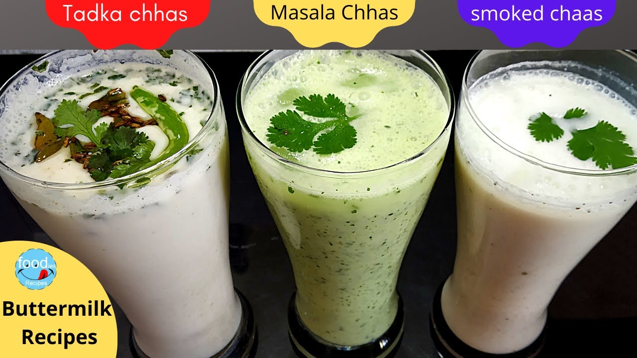 3 types of buttermilk recipes | Summer drinks | 3 different types of Chhas recipes