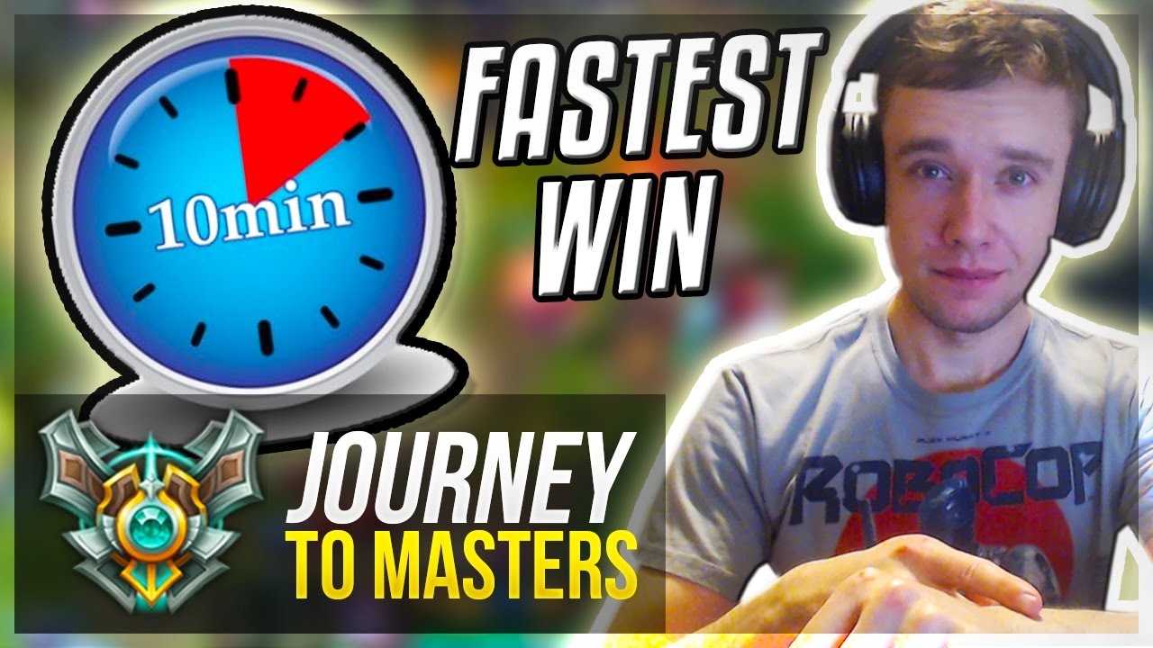 FASTEST WIN EVER??  - Journey To Masters #14 S7 - League of Legends
