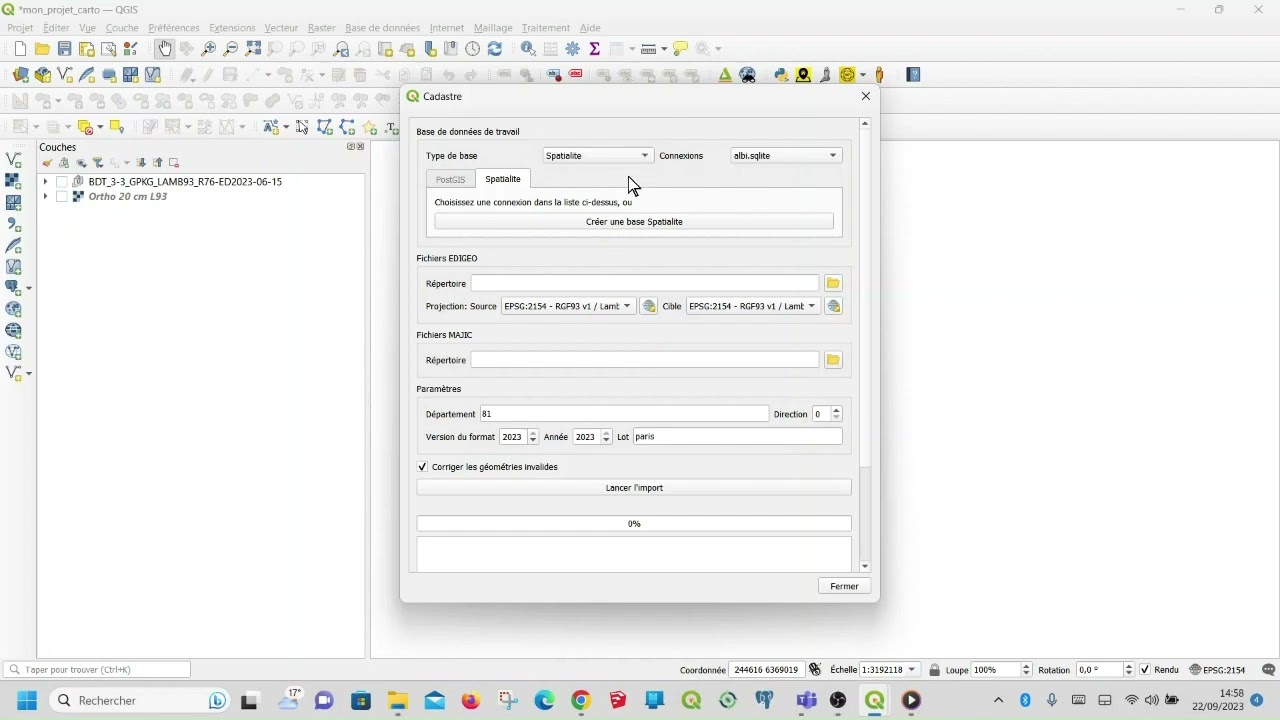 6 - Comment Importer le cadastre complet d'un EPCI et l'intégrer à notre projet QGIS ?