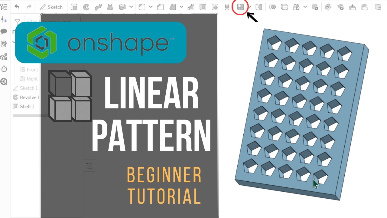 Учебное пособие по линейному узору для начинающих Onshape 3D CAD