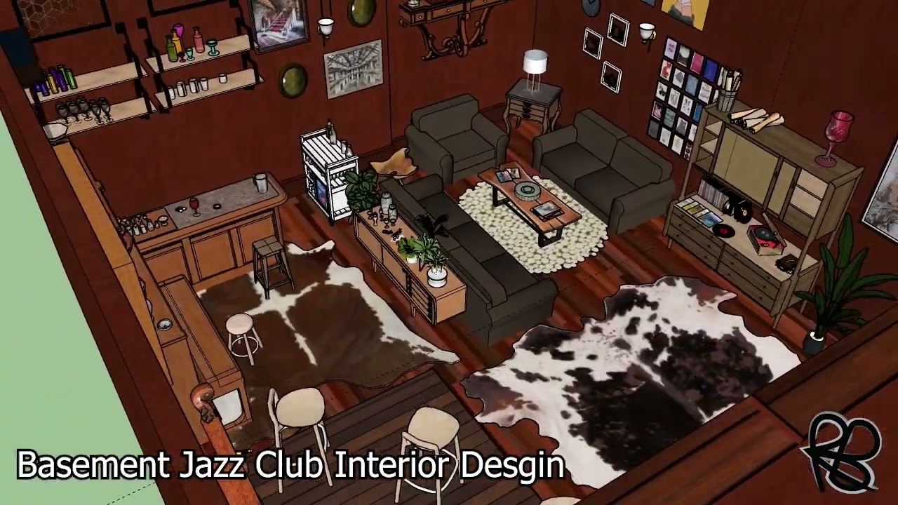 Basement Jazz Club Interior Design example