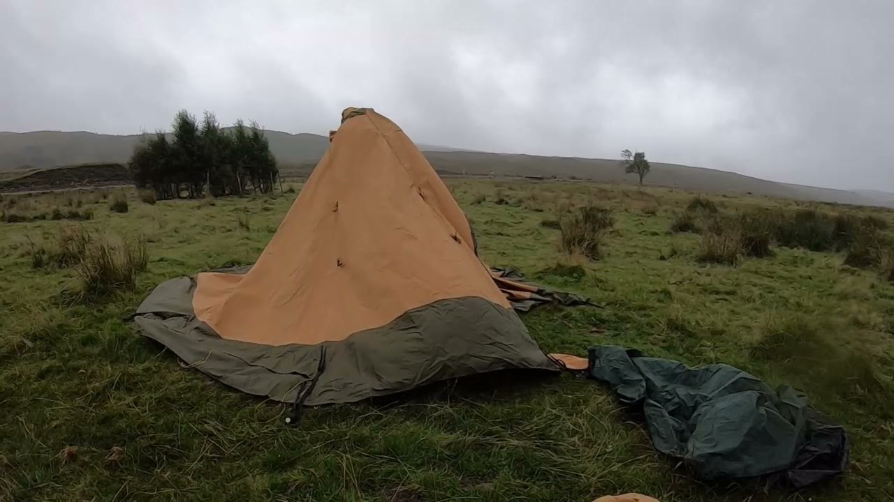 Erecting a Hot Tent in the Scottish Highlands