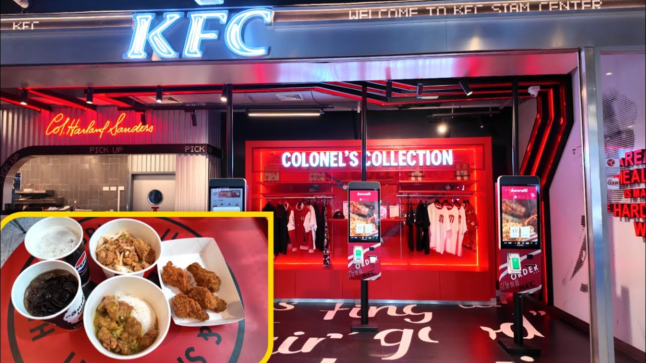 BANGKOK KFC SPECIAL MENU with refillable drinks