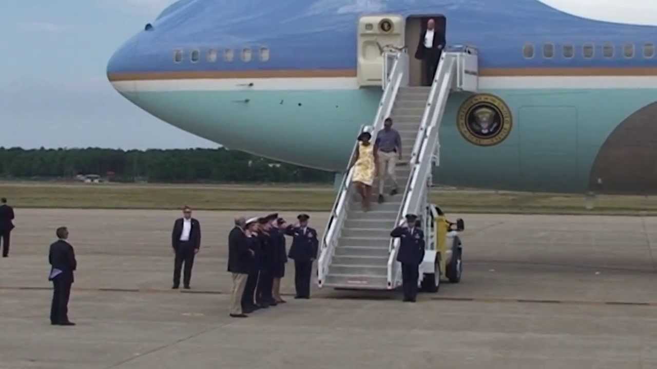 President Barack Obama arrives for summer vacation 2013