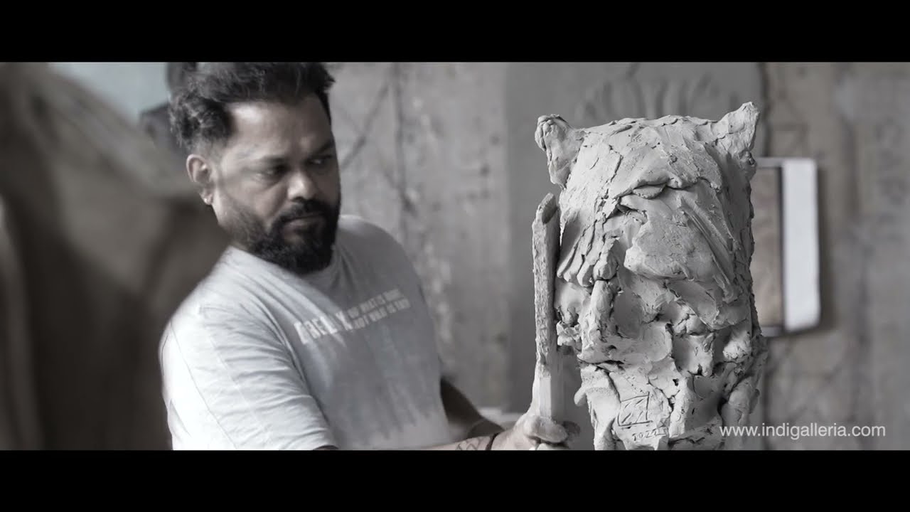 The Process of Sculpting A Leopard's Bust