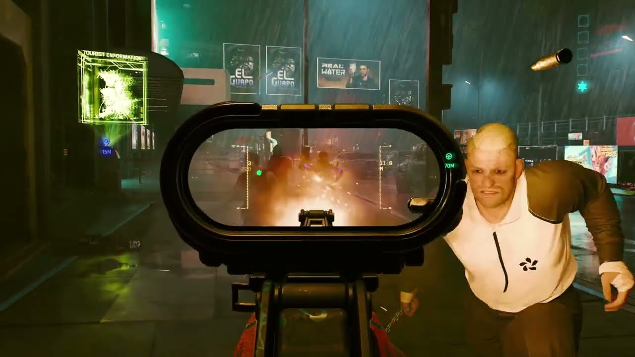 Cyberpunk 2077: NCPD scanner leads to chaos (modded combat)