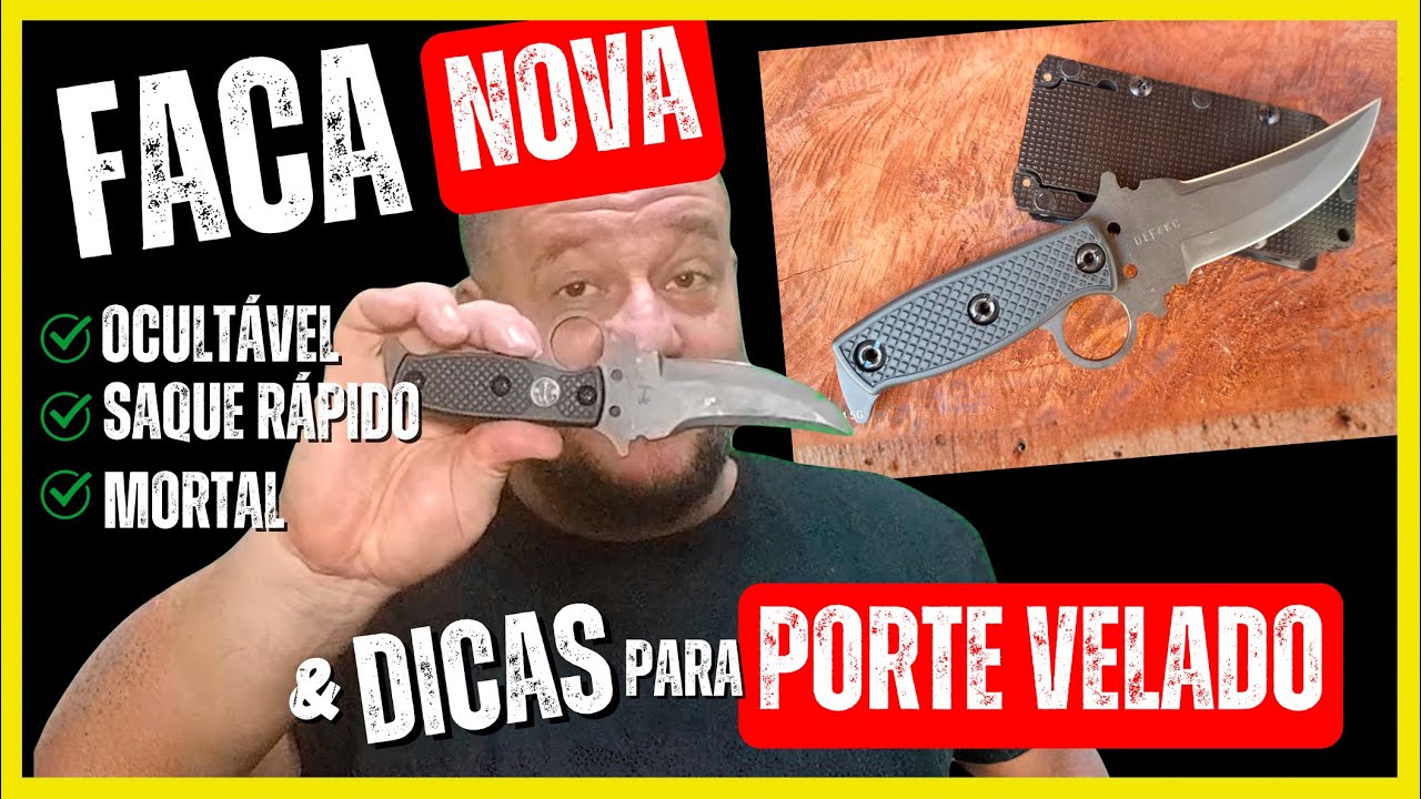 Faca nova, ocultável, mortal e de saque rápido!