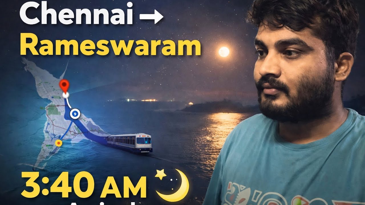 Chennai to Rameswaram Night Train Journey 🌙 | Moonlight Terrace View | Early Morning Vlog -01