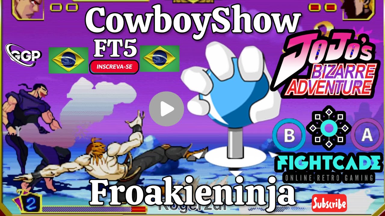 JoJo's Bizarre Adventure✅((CowboyShow🆚Froakieninja))🥊-FT3-🥊Fightcade2 ONLINE🥋LUTA🔴TOP!!!🔴▶️🟢