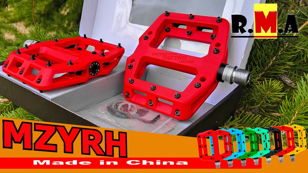 MTB/BMX педали с пластиковой платформой и агрессивными шипами от MZYRH (model - 926) 👲🚵👍