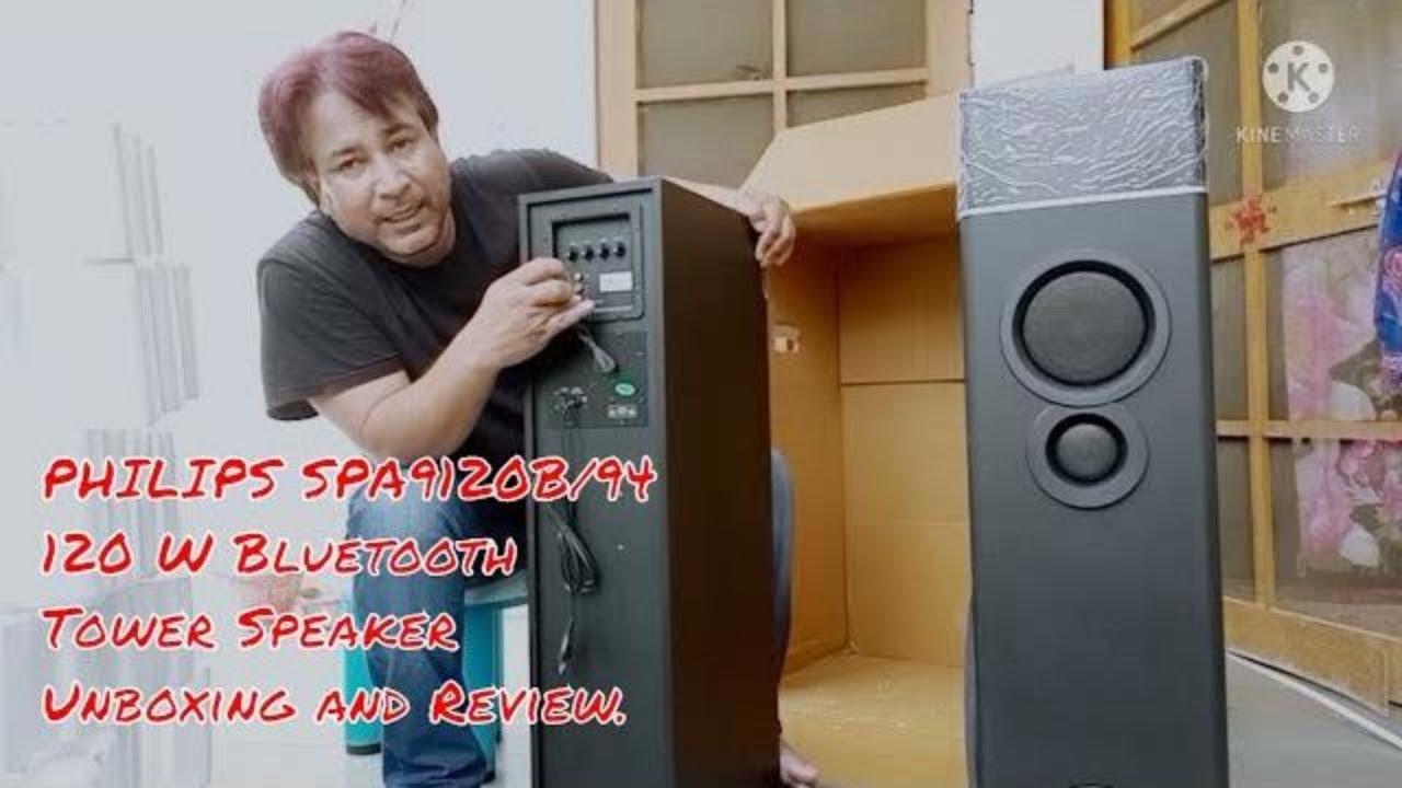 PHILIPS SPA9120B/94 120 W Bluetooth Tower Speaker Unboxing and Review.
