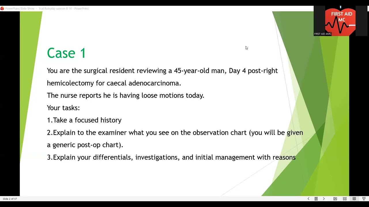 FIRST AID AMC CLINICAL Random Roleplay session 01 (January 2026)