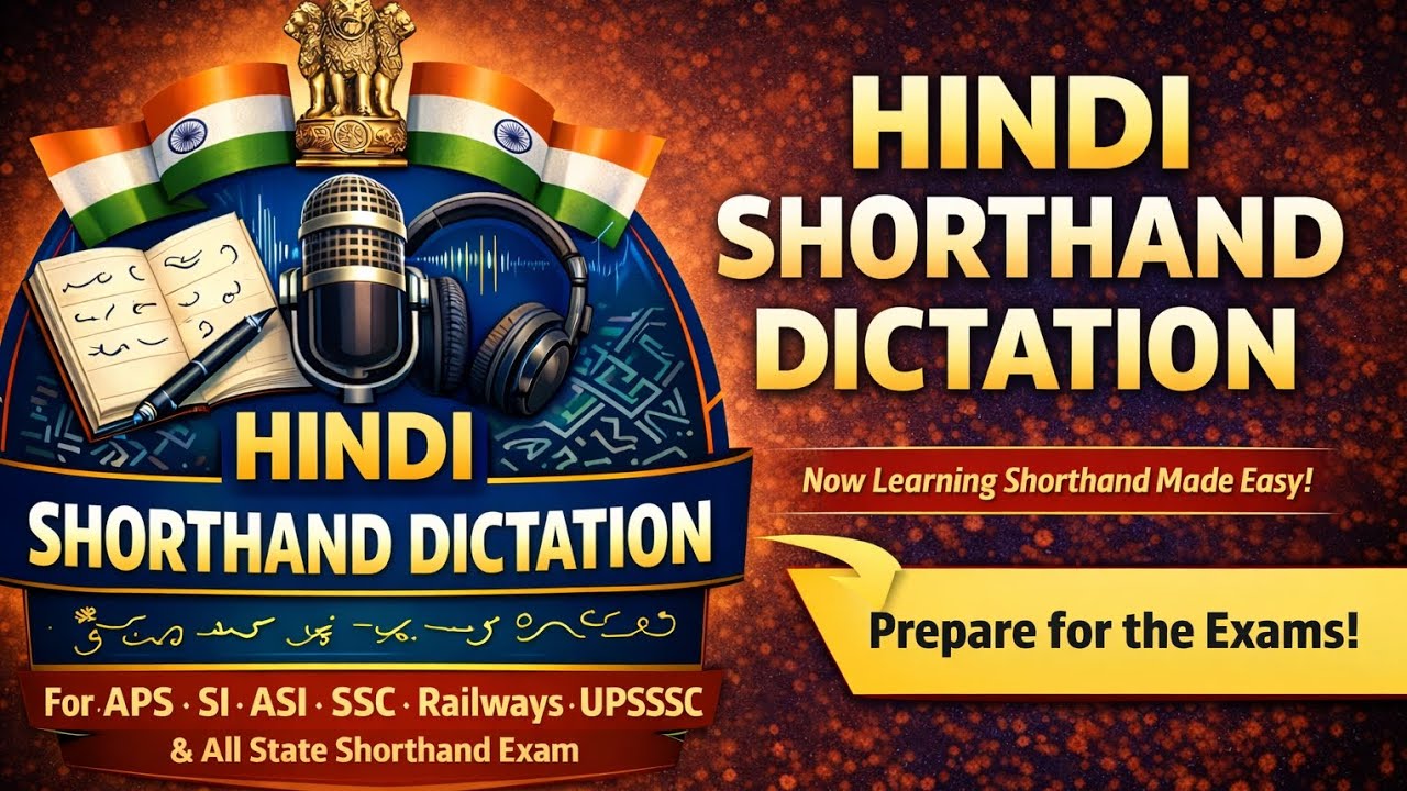 @100WPM SSC Group C Shorthand Hindi Dictation 