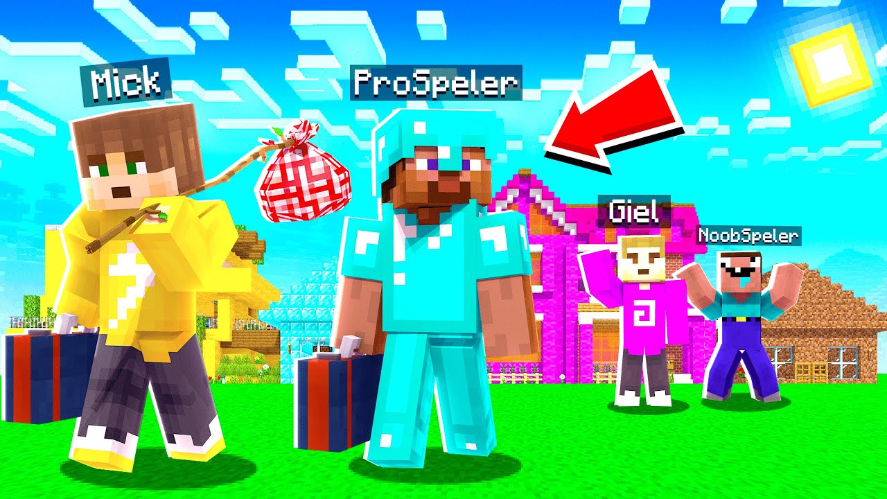 KLEUR STAD VERLATEN MET PRO SPELER In Minecraft (Survival)