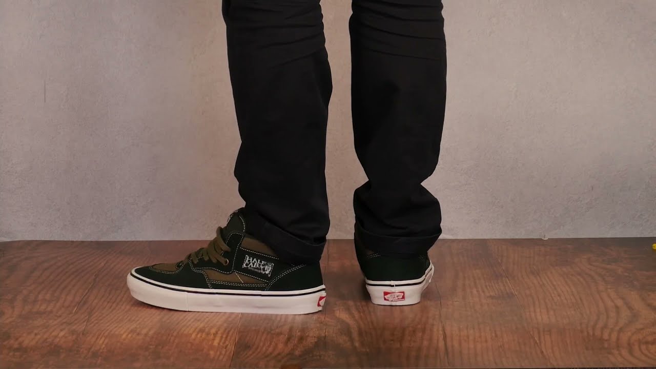 Vans Half Cab Scarab/Military On Feet