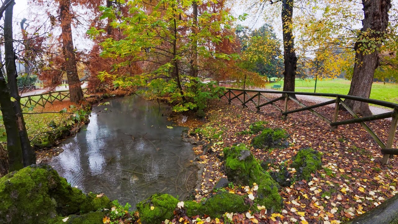 Milan's Most Beautiful Rainy Walk | 4K Walk Through Parco Sempione