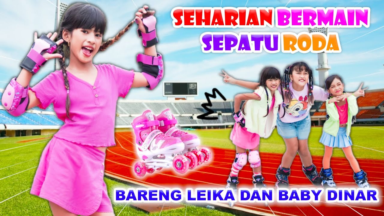 SEHARIAN DISTA LEIKA BABY DINAR MAIN SEPATU RODA🤩!! BTS LAGU TERBARU LEIKA #viralvideo #trending