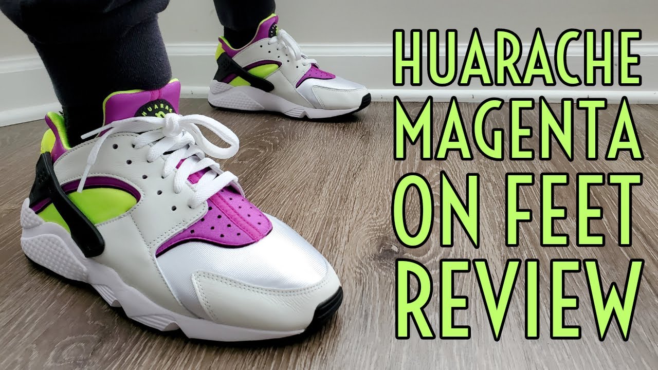 Nike Air Huarache Magenta Mens vs Wmns & On Feet Review (DD1068 104)