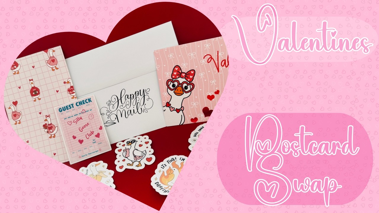 Valentine’s Day Postcard Swap | What I Sent ✂️💖