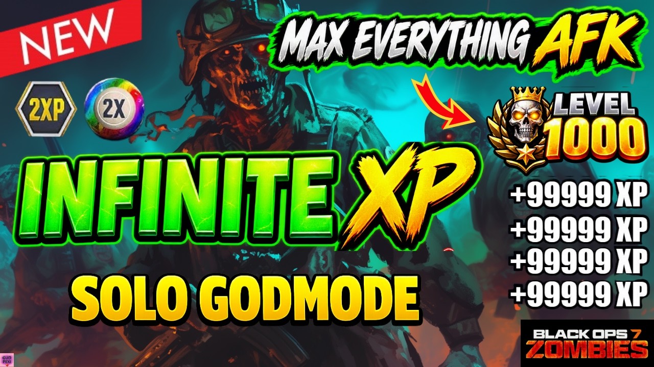 *DO ASAP!* BO7 BROKEN INFINITE XP GLITCH! SOLO AFK LEVEL 1000 + UNLOCK EVERYTHING | BO7 ZOMBIES