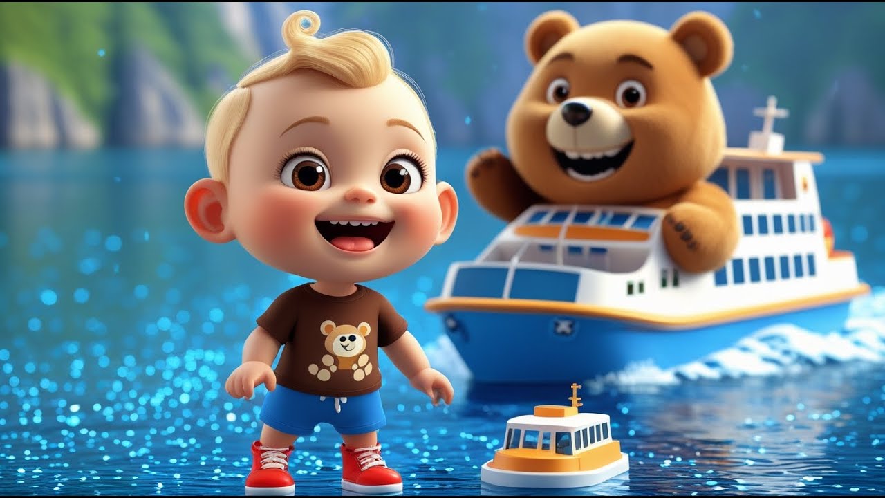 Bear Sails Ferry Boat Journey | Fun Kids Song | Playful Adventure Rhyme