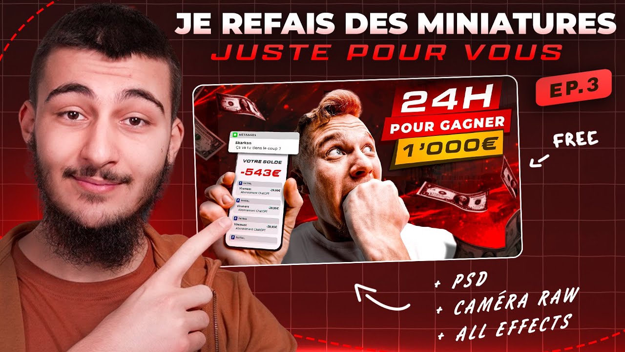 Comment faire une belle miniature youtube facilement - Épisode numéro 3