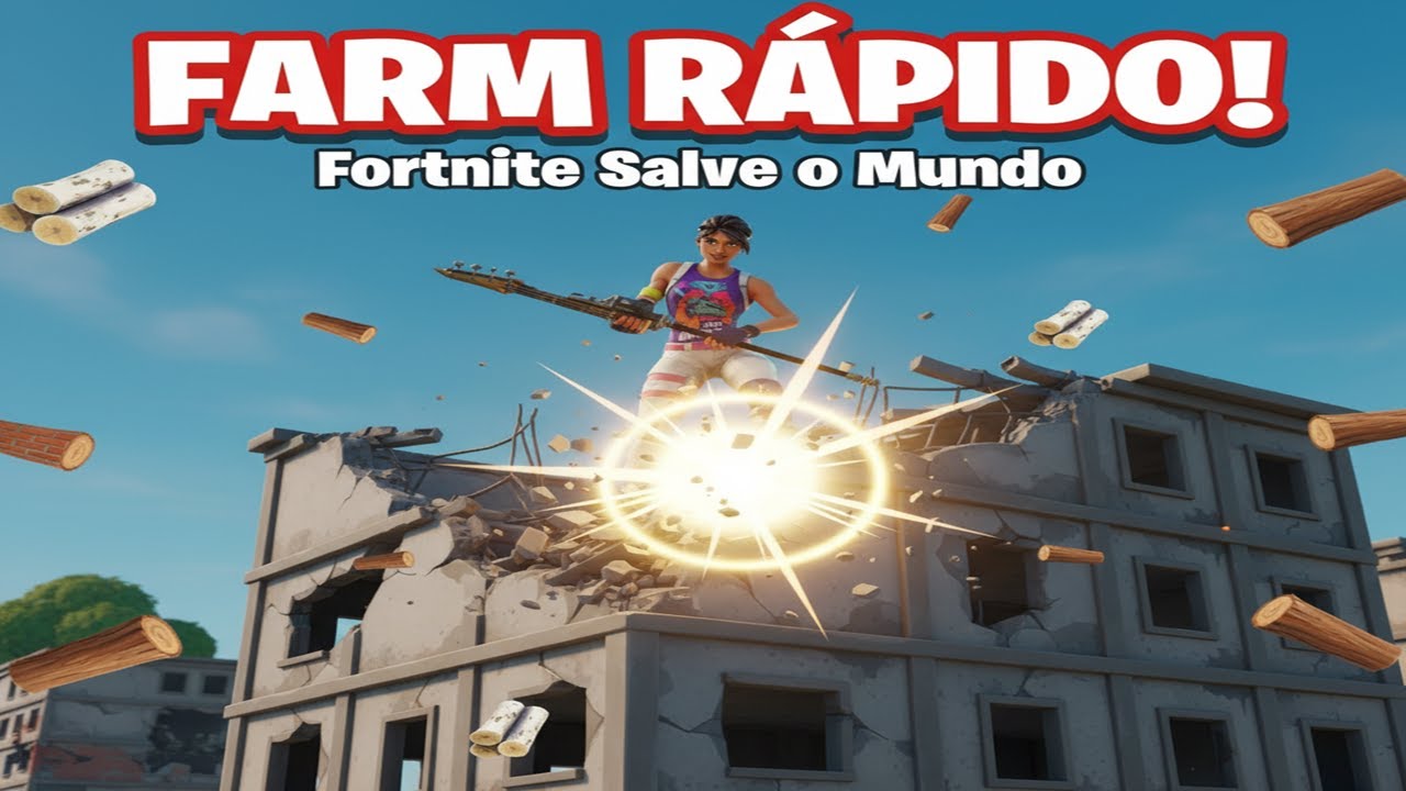 COMO FARMAR MATERIAL R&Aacute;PIDO e F&Aacute;CIL no Fortnite Salve o Mundo