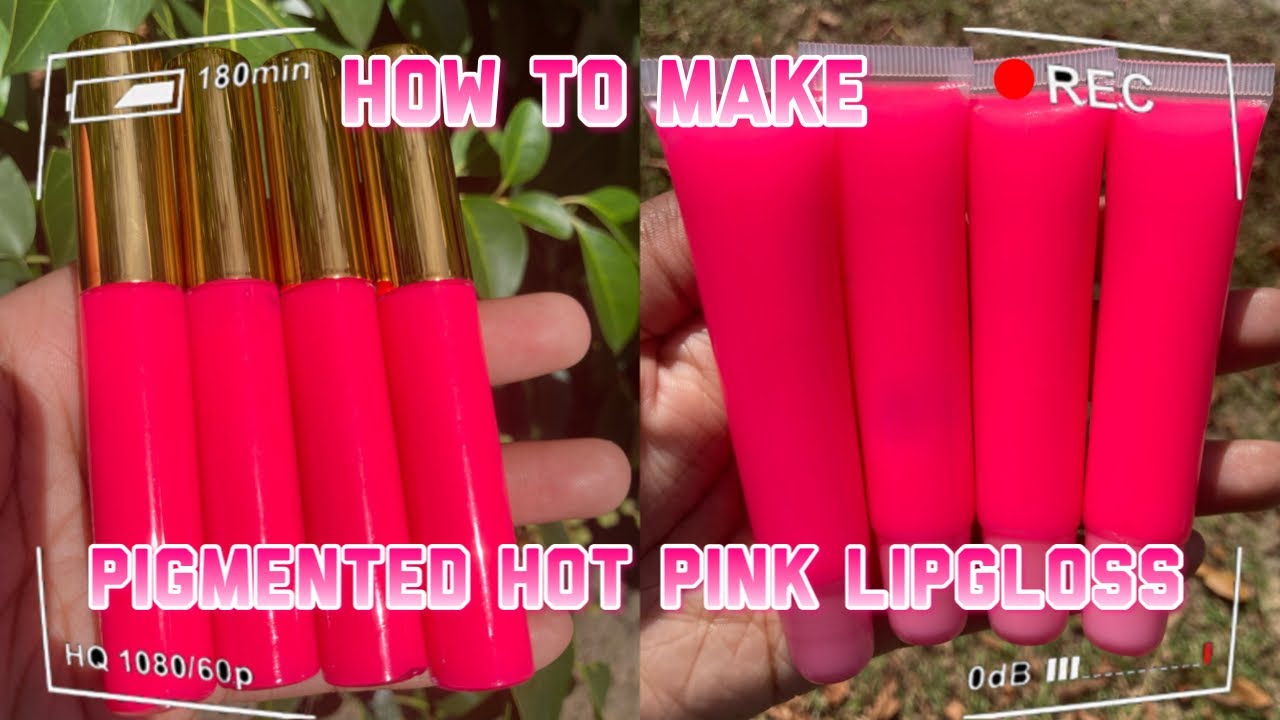 How To Make Pigmented Hot Pink Lipgloss| Small business