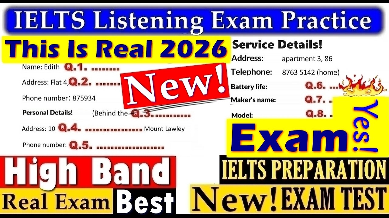 IELTS LISTENING PRACTICE TEST 2026 WITH ANSWERS | 26.06.2026