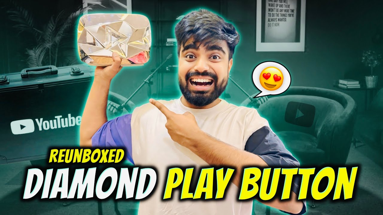 Re UNBOXING* my DiAMOND PLAY BUTTON 🫨