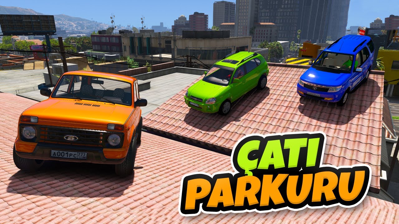 Ucuz Jeep Arabalar Çatı Parkuruna Çıkıyor - GTA 5