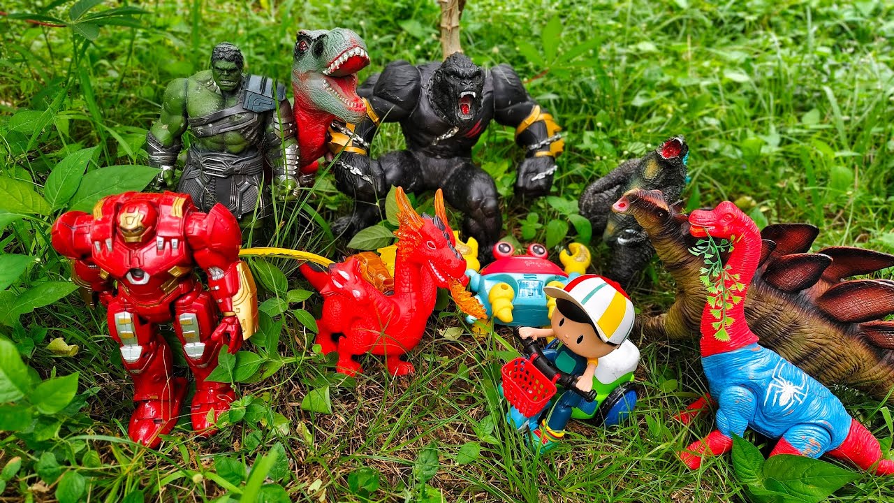 Dinosaurus Jurassic World Dominion: T-rex/ Brachiosaurus/ Skibidi/ Spider-Man/ KingKong/ KingGidorah