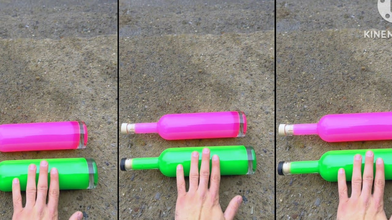 Rolling Colorful Bottle on the stair 🌈