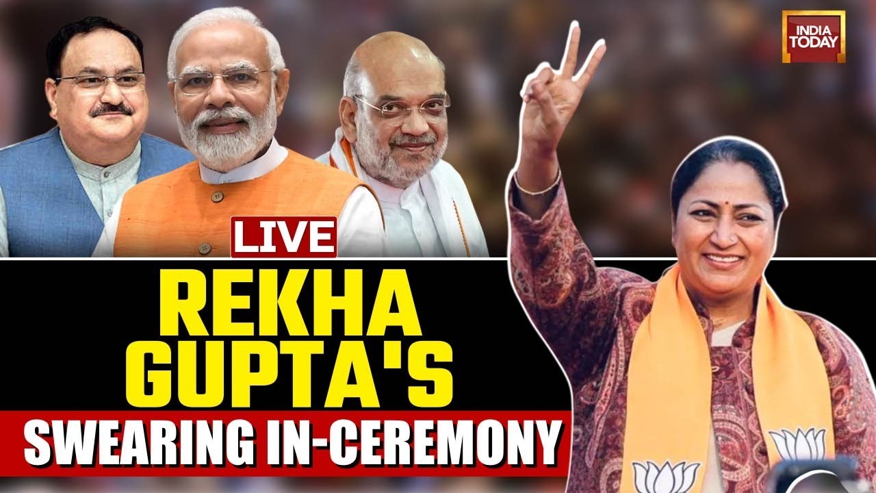 Delhi CM Oath Ceremony Live: Rekha Gupta Swearing In Ceremony Live Updates | PM Modi Live