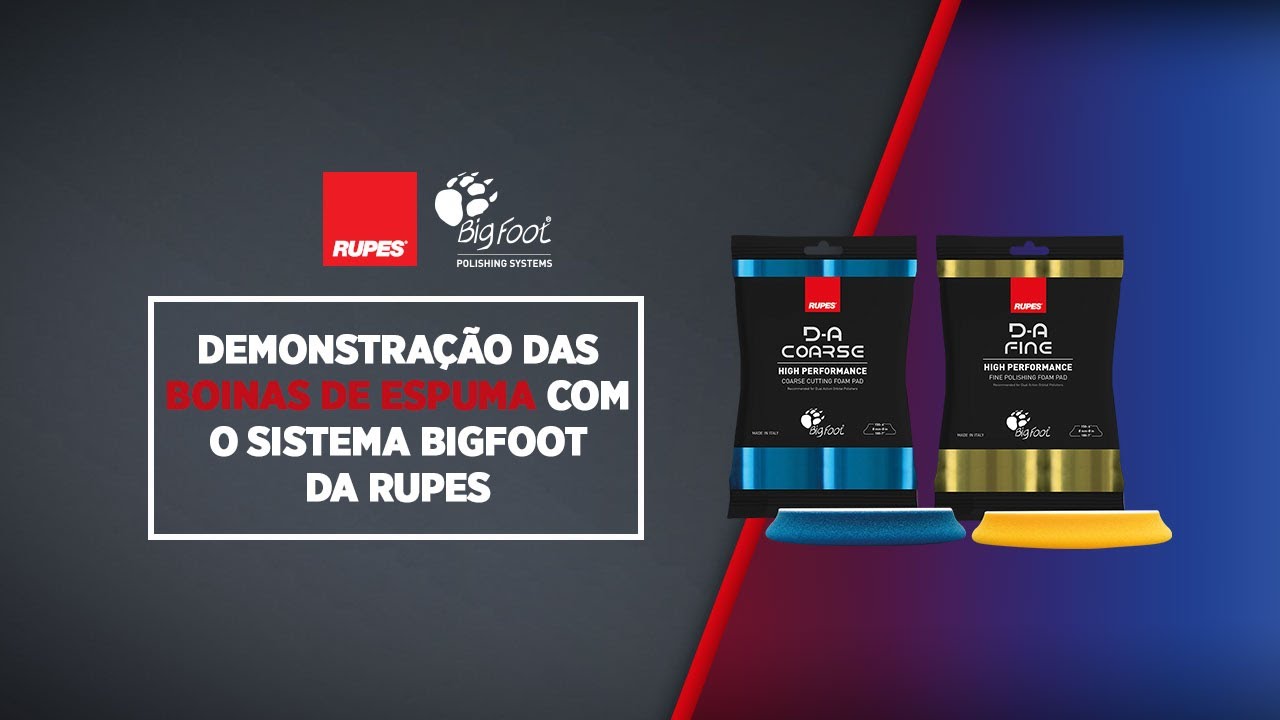 Demonstração das boinas de espuma com o Sistema Bigfoot da RUPES