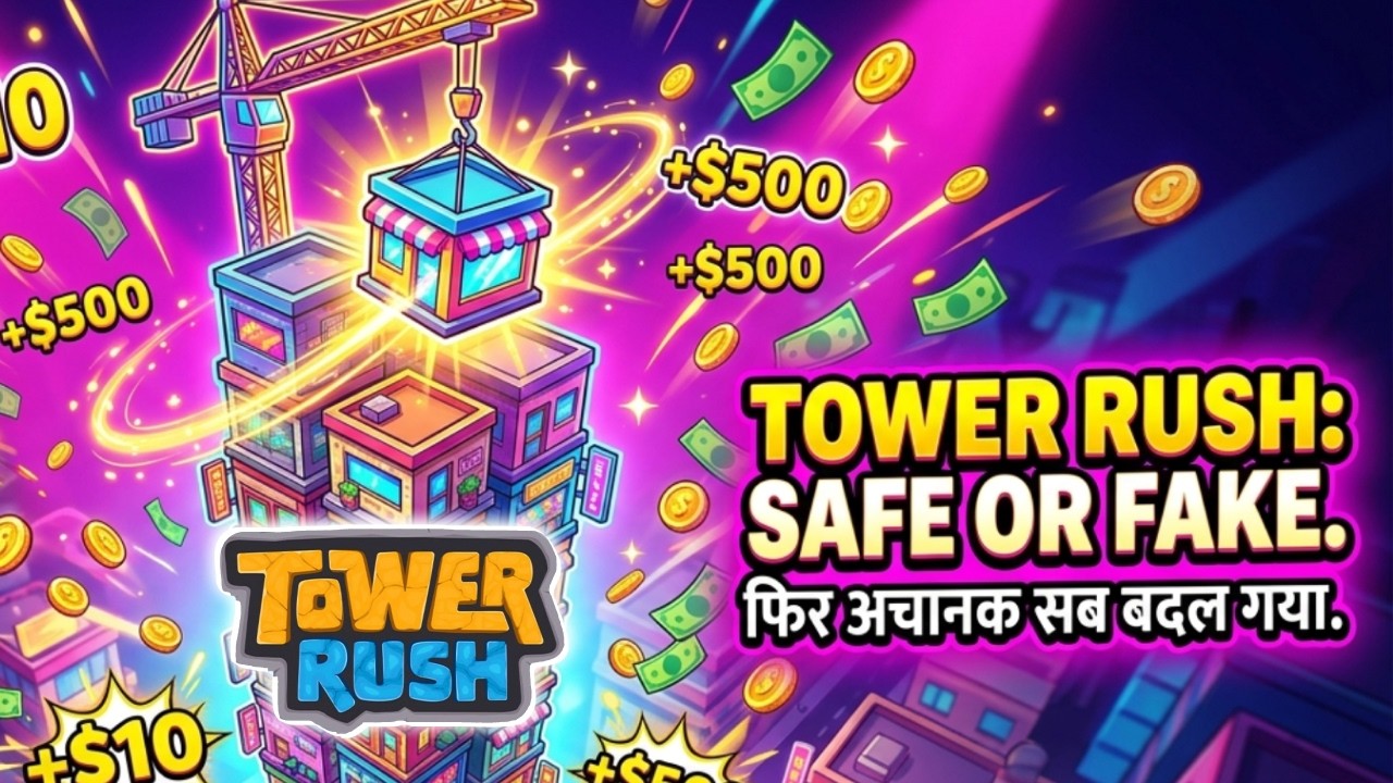 Tower Rush Scam or Legit | Best No Investment Game 2026 | Play Tower Rush and win real rewards